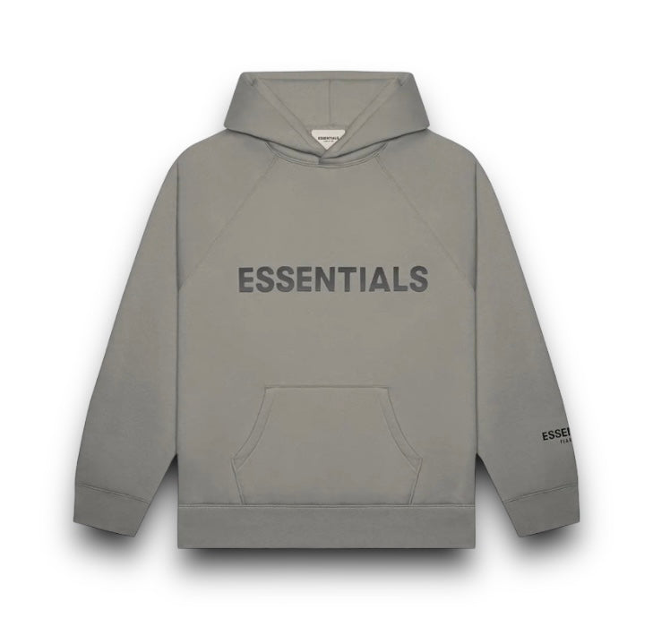 Essentials Front Logo Hoodie (Cement)