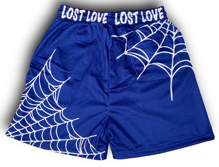 Away From Society Blue Lost Love Mesh Short