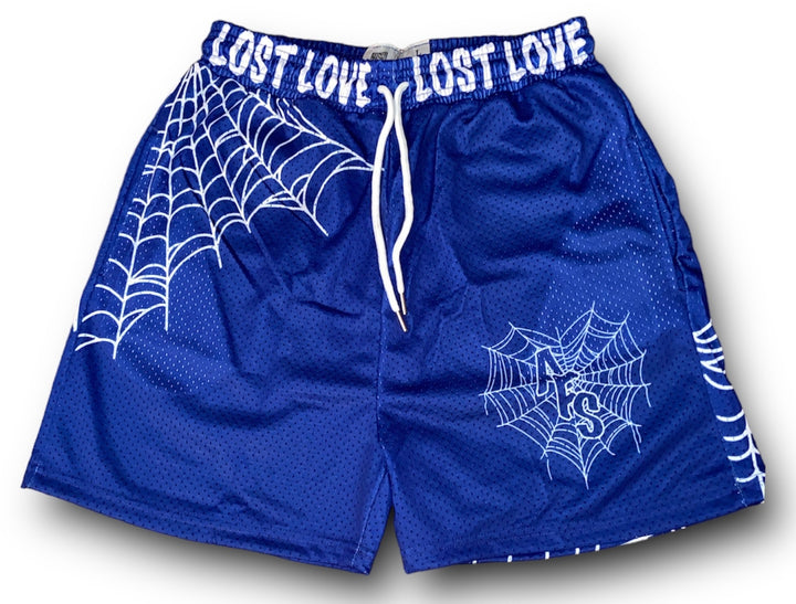 Away From Society Blue Lost Love Mesh Short
